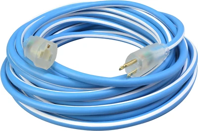 1639SW0061 12/3 100' SJEOW Supreme Extension Cord, Blue/White - Image 1 of 4