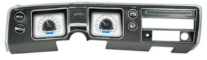 Dakota Digital 1968 Chevelle El Camino Analog Gauges Silver Blue VHX-68C-CVL-S-B - Picture 1 of 5