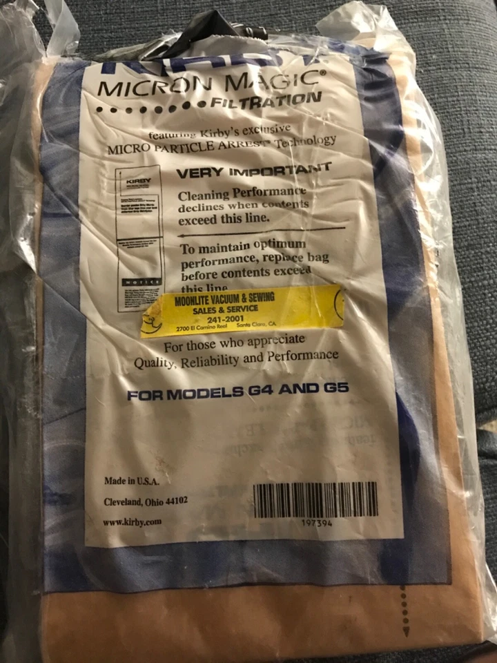 OP of 7 Kirby Micron Magic 19739  Vacuum Cleaner Bags models G5, G5 - Image 1 of 1