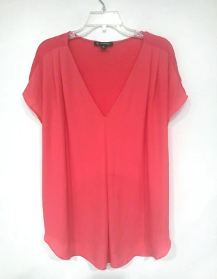 INC International Concepts Blouse Women's Plus 2X Chiffon Front Knit Rayon Back - Image 1 of 4