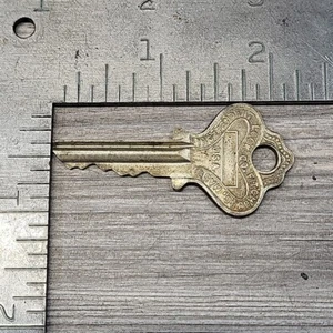 Vtg Antique Ornate Key: INDEPENDENT LOCK CO ILCO No. 1054 Fitchburg Mass USA - Picture 1 of 4