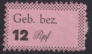 Lokalausgabe Freudenstadt 12 Pfg. Mi.Nr. 6 ungebraucht Mi.Wert 220 € (1196) - Picture 1 of 2