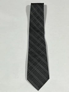 Mens Giorgio Cosani Black Plaid Pattern Tie Hand Made Pure Silk NEW - Picture 1 of 3