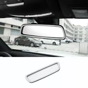 ABS Silver Interior Rearview Mirror Frame Cover Trim For Benz C-Class 2015-2021 - Picture 1 of 9