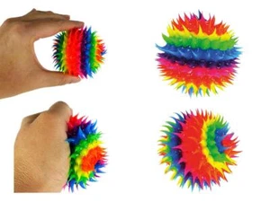 Kögler 2 XL Stachelflummi Igelflummi Flummi Regenbogen Antistress Ball Gummi 9cm - Bild 1 von 6