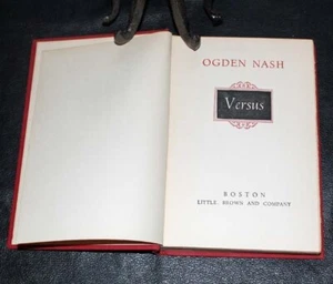 Versus ~ Ogden Nash ~ Little Brown & Company ~ HC - Picture 1 of 8