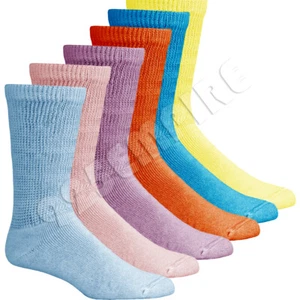 6 Paar gemischte Diabetikersocken aus Baumwolle für Damen Größe 9-11 - Bild 1 von 11