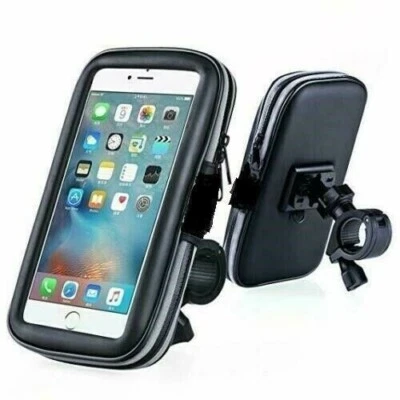 360°Universal Bicycle Motor Bike Waterproof Phone Case Mount Holder For iPhone - Image 1 of 4