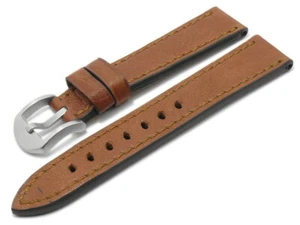 RIOS1931 Organic Leather Watch Band Tegernsee 22mm Cognac Genuine without Buckle - Picture 1 of 1