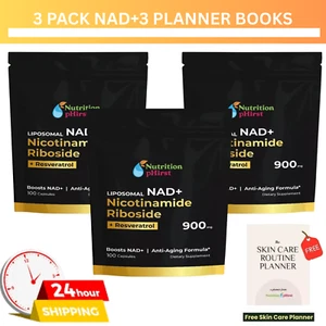 NAD+ Supplement for Anti Aging Energy Focus Booster Nicotinamide Riboside 3 PCS - Picture 1 of 9