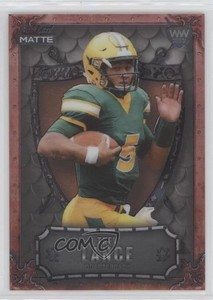 2021 MATTE Hanger Box Crimson Border - Orange Shield Trey Lance #MWW-6 Rookie RC