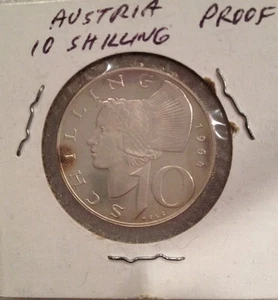 C-EE. UU. 1964 Austria 10 chelines a prueba + plata - Imagen 1 de 2
