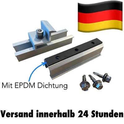MARKENLOS Solarmodule Alu Halterung Trapezblech Flachdach PV Befestigungsschiene Montage