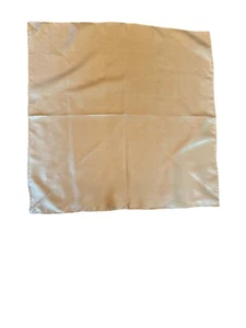All Silk Beige Square Scarf Hand Rolled Hem Vintage - Picture 1 of 3