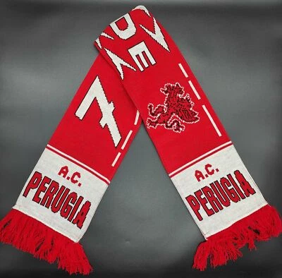 SCIARPA ac perugia nakata 1998 VINTAGE SCARF SOCCER SCHAL ECHARPE JAPAN FOOTBALL - Immagine 1 di 3