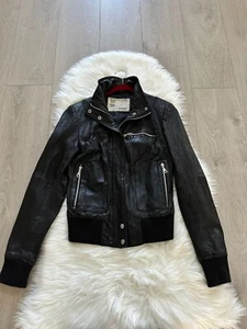 Zara TRF Trafaluc Leather Collection Biker Bomber Jacket- For Women- Medium Size - Picture 1 of 7