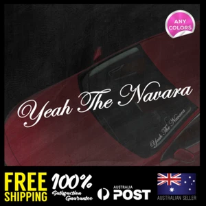 Yeah The Navara Windscreen Decals 500x75mm JDM Stickers Vinyl Lower Car Static - Picture 1 of 2