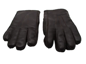 Guanti Avon vintage foderati in pelliccia marrone - Foto 1 di 5