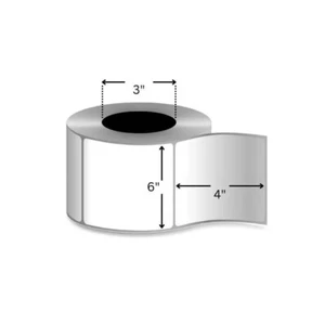 Etiquetas de envío térmico directo de 4" x 6" rollos de núcleo de 3" para impresora Zebra y persiana enrollable - Imagen 1 de 7