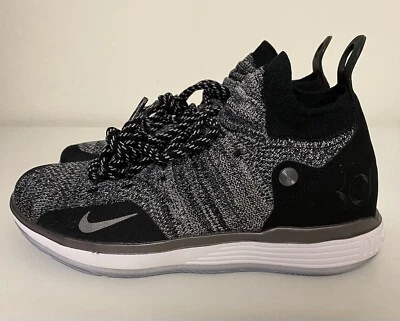 Nike KD11 XI Flyknit GS Oreo Black White Youth Sz 6Y/ Women's Sz 7.5 AH3465-004 - Image 1 of 4