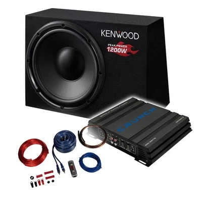 KENWOOD/CRUNCH Soundpaket Endstufe+Subwoofer+Kabelset - 1200W-BP2 - Bild 1 von 4