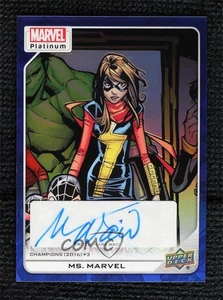 2023 Marvel Platinum High Series Blue Rainbow Artist 4/15 Ms Mark Waid Auto 11mq - Picture 1 of 3
