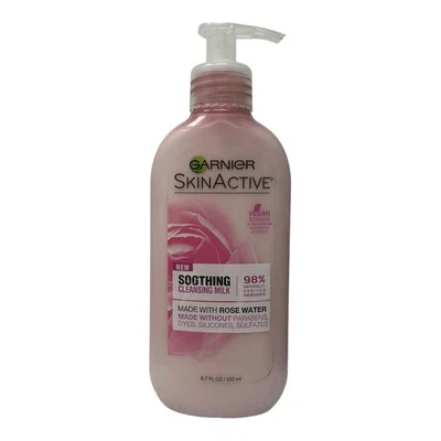 Garnier Skin Leche Limpiadora Calmante Activa con Agua de Rosas Bomba 6.7 OZ RARA DIFÍCIL DE ENCONTRAR Foto 1 de 4