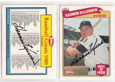 1989 Swell Baseball Greats collector starter kit: 11 autographed cards (3 HOF) - Image 1 of 4