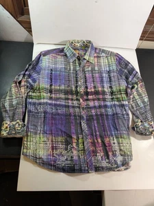 Robert Graham Jazz Club  2XL Classic Fit Long Sleeve XXL Flip Cuffs Colorful  - Picture 1 of 24