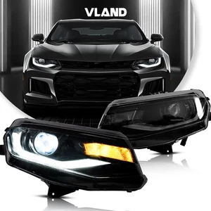 VLAND LED Projector Headlights For 2016-2018 Chevrolet Camaro LS LT SS RS ZL - Picture 1 of 17