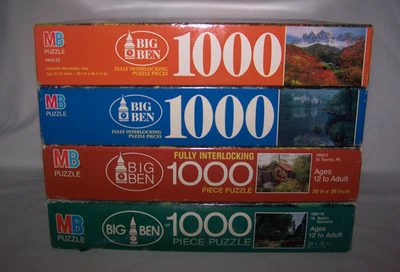 De colección. Lote de 4 rompecabezas MB Big Ben sellados Italia Irlanda PA Baden Alemania 1982-97 Foto 1 de 4
