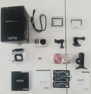 Gopro Hero 4 with Waterproof Case, Accessories, Booklets, Box, 32gb Memorycard - Picture 1 of 11
