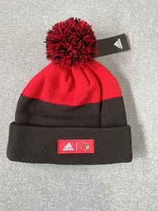 Adidas Mütze Erwachsene Größe rot schwarz Louisville Cardinals mit Bommel - Bild 1 von 6