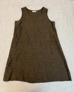 Bryn Walker abito tubino lino donna medio senza maniche Lagenlook made in USA - Foto 1 di 13