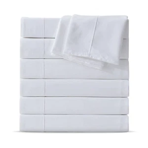 Twin Flat Sheet 6 Pack,Premium Soft & Breathable,Brushed Microfiber Fabric,An... - Picture 1 of 9