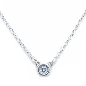 TIFFANY&Co. By the yard Silver925 Necklace Diamond Elsa Peretti /293956 - Picture 1 of 8