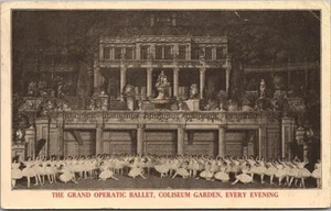 1909 CHICAGO Advertising Postcard "The Grand Operatic Ballet, Coliseum Garden" - Imagen 1 de 2
