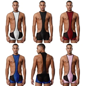 Herren Einteiler Kostüm Bodysuit Cosplay Overalls Nachtwäsche Unterwäsche Sexy - Picture 1 of 75