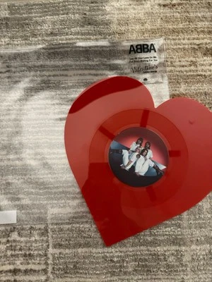 ABBA Lay All Your Love On Me Heart Shaped Valentines 12" Red Vinyl - Image 1 of 4
