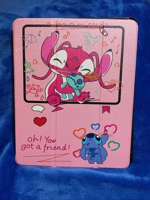 Disney 12.9” iPad Case Cover Tri Fold Front Lilo And Stitch W/Angel NEW IN PKG - Image 1 of 4