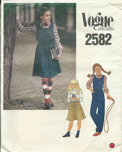 Vogue 2582 sewing pattern Preppy JUMPER flared SKIRT stylish JUMPSUIT sew size 8 - Picture 1 of 1