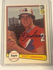 Scott Sanderson 1982 autographed Donruss baseball card #288