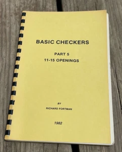 Basic Checkers Part 5; 11-15 Openings By Richard Fortman 1982 - Picture 1 of 8