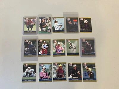 Juego de 100 cartas Pro Golf 1990 completo firmado automático ¡RARO! Nicklaus Palmer Payne Foto 1 de 4