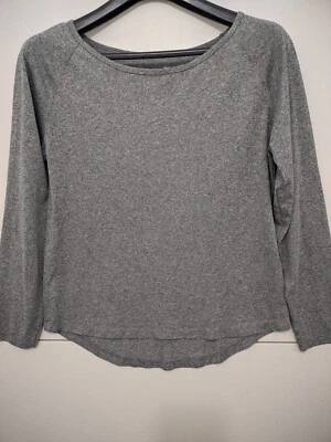 MIZUNO Top Womens M Charcoal Long Sleeve Active Pullover Raglan High Low Stretch - Image 1 of 4