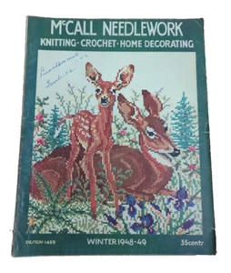 Vintage McCall Needlework Magazine Winter 1948-49 Knitting Crafts Crochet - Picture 1 of 4