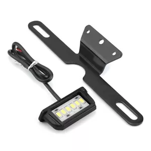 Universal Motorcycle License Plate Light 6 LED Tail Light Clear 12V 1Set - Picture 1 of 12
