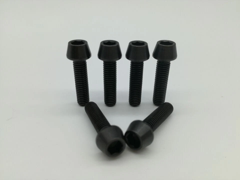 Tornillo de cabeza cónica cabeza cónica 6 piezas súper ligero M5x18 mm negro Foto 1 de 1