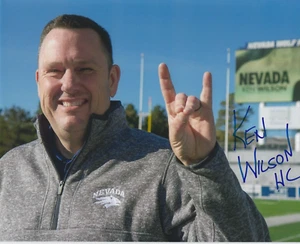 KEN WILSON Signed 8 x 10 Photo NEVADA WOLF PACK Football Coach FREE SHIPPING - Picture 1 of 1