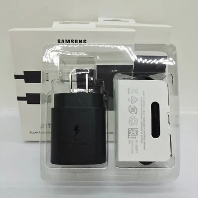 Bloque cargador súper rápido 25W PD cable USB C a USB-C para Samsung Galaxy S23 S10 Foto 1 de 4